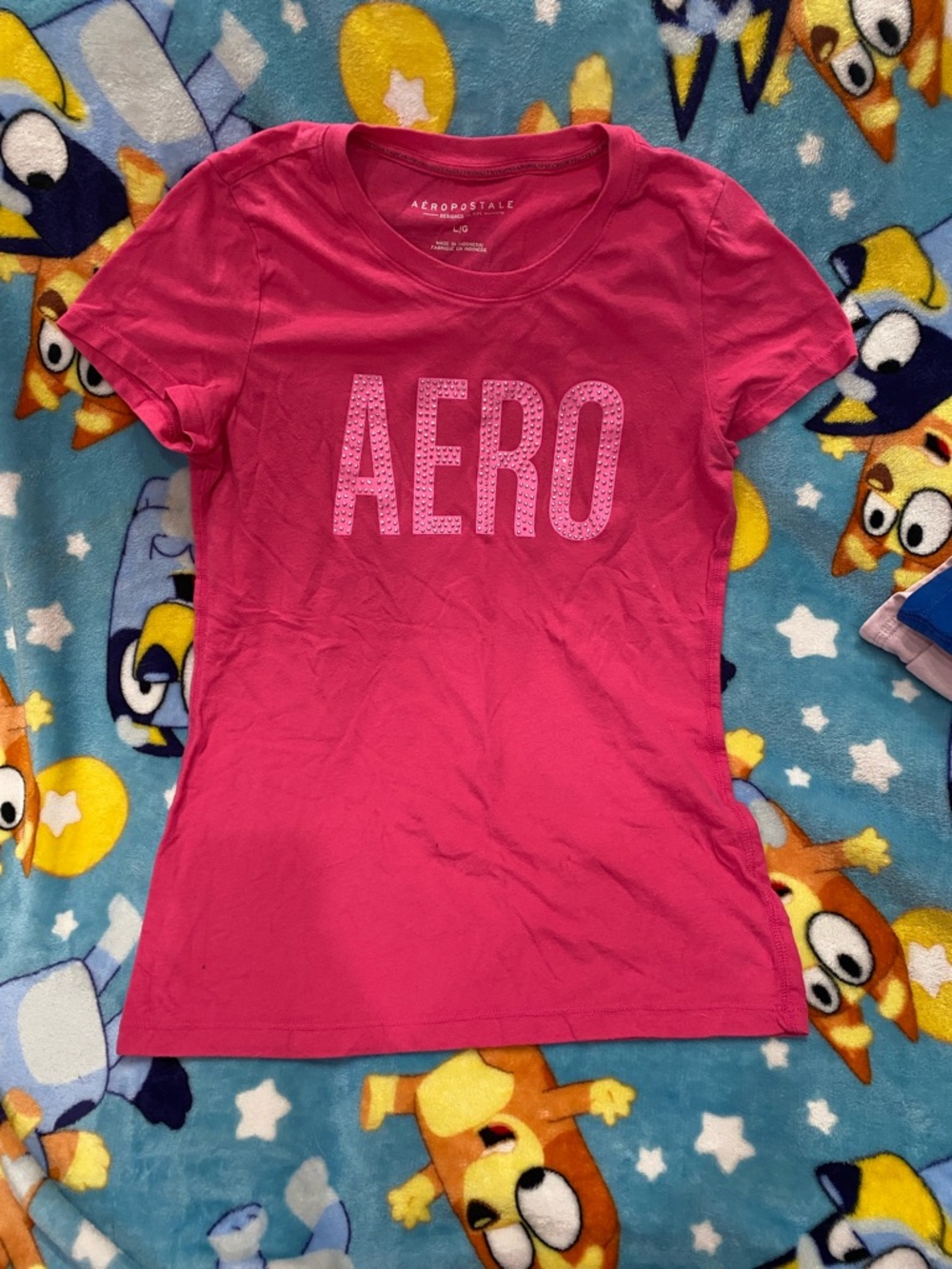 Aeropostale Hot Pink AERO Logo Tee